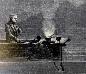 水中の音速を測定する実験、1873